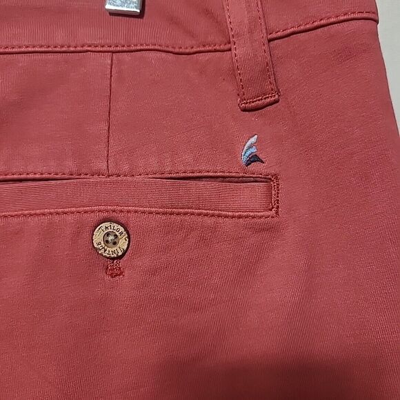 Tailor Vintage 24/7 Smart Chino Shorts Mens 38 Red Comfort MSRP $88 Flaw - Picture 6 of 13